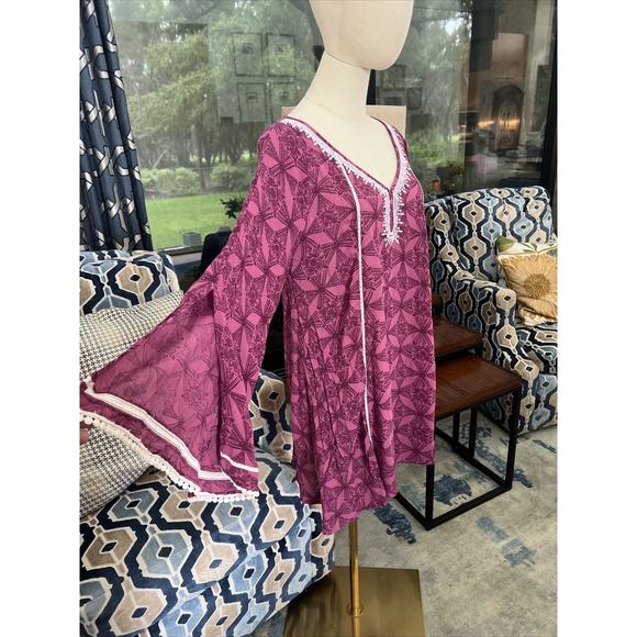 O'Neill Women's Imogen Coverup/Dress, Embroidered Purple, Size Small New Flowy - Picture 7 of 9